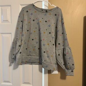 Jolie & Joy Gray Sweatshirt with Star Patterns